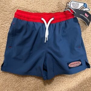 Vineyard Vines Swim Trunks Red and Blue Quick-Drying